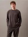 Calvin Klein Men's Plush Fleece Relaxed Sweatshirt In Charcoal Heather