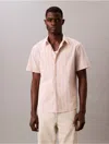 Calvin Klein Men's Poplin Stripe Classic Button-down Shirt In Pink