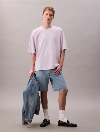 Calvin Klein Men's Pride Lovers In Graphic Relaxed T-shirt In Pink