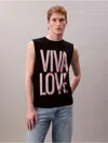 Calvin Klein Men's Pride Viva Love Graphic Relaxed Tank Top In Black