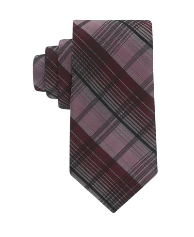Calvin Klein Men's Priscille Plaid Tie In Purple