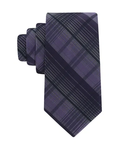 Calvin Klein Men's Priscille Plaid Tie In Yellow