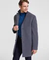 Calvin Klein Men's Prosper Wool-blend Slim Fit Overcoat In Gray