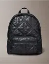 Calvin Klein Men's Puffer Monogram Logo Backpack In Black