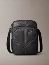 Calvin Klein Men's Puffer Monogram Logo Reporter Bag In Black