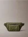 Calvin Klein Men's Puffer Monogram Logo Sling Bag In Green