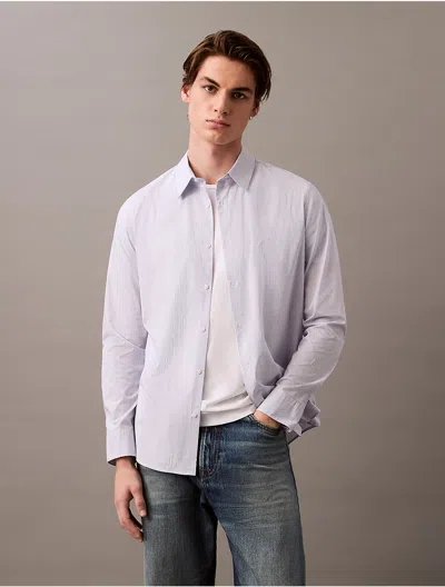 Calvin Klein Men's Pure Poplin Stretch Shirt In White