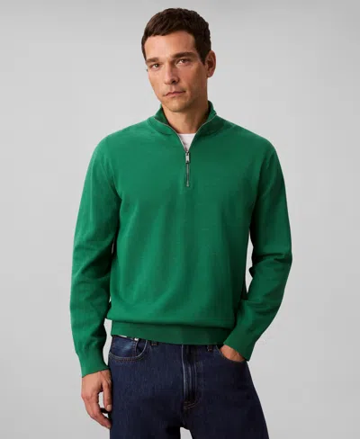 Calvin Klein Men's Quarter Zip Classic Fit Sweater In Green