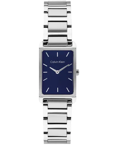 Calvin Klein Men's Quartz Dapper Silver-tone Stainless Steel Bracelet Watch 24mm In Metallic