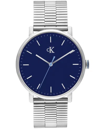Calvin Klein Men's Quartz Stainless Steel Bracelet Watch 40mm In Blue