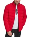 Calvin Klein Men's Stretch Puffer Jacket In Deep Red