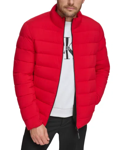 CALVIN KLEIN MEN'S QUILTED INFINITE STRETCH WATER-RESISTANT PUFFER JACKET
