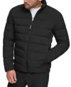 Calvin Klein Men's Stretch Puffer Jacket In Ebony