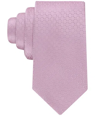Calvin Klein Men's Ramos Textured Geo-pattern Tie In Pink