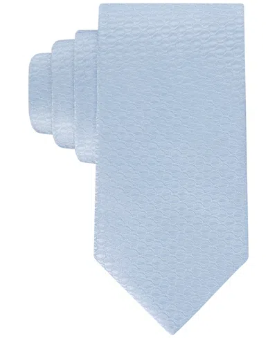 Calvin Klein Men's Ray Tonal Geo-pattern Tie In Blue