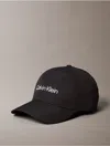 Calvin Klein Rubberized Logo Baseball Cap In Black Beauty