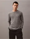 Calvin Klein Men's Refined Alpaca Wool Blend Knit Sweater In Medium Grey Htr