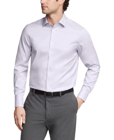 Calvin Klein Men's Refined Cotton Stretch Regular Fit Dress Shirt In Lilac