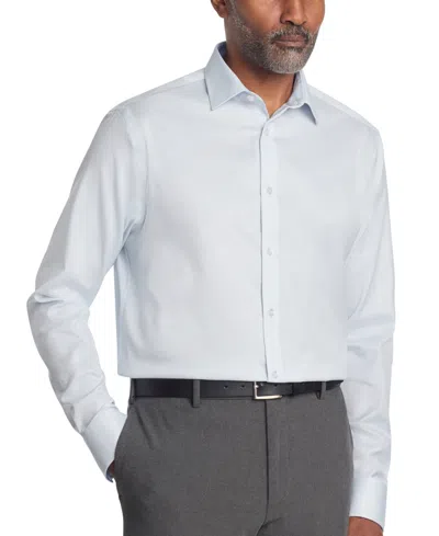 Calvin Klein Men's Refined Cotton Stretch Regular Fit Dress Shirt In White