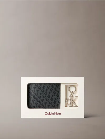 Calvin Klein Men's Refined Leather Wallet + Key Ring Gift Set
