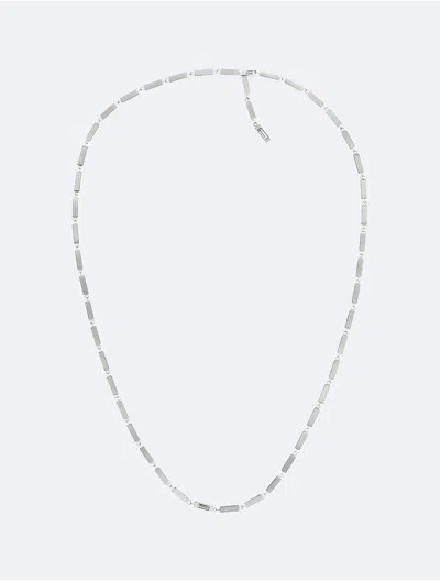 Calvin Klein Men's Refined Link Chain Necklace In Silver