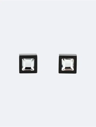 Calvin Klein Men's Refined Link Earrings In Black
