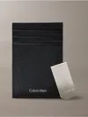 Calvin Klein Men's Refined Saffiano Card Case + Money Clip In Black
