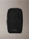 Calvin Klein Men's Refined Saffiano Phone Crossbody Bag In Black