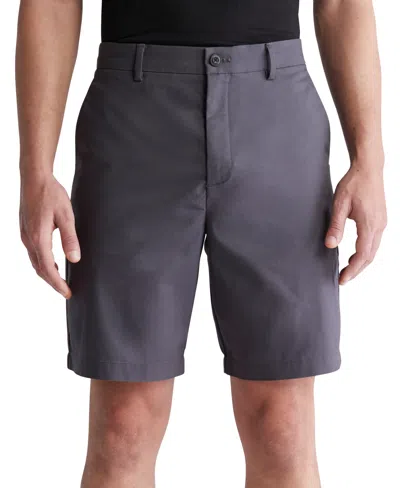 Calvin Klein Men's Refined Slim Fit 9" Shorts In Forged Iron