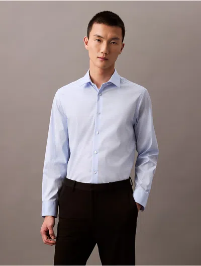 Calvin Klein Men's Refined Slim Stretch Button-down Shirt In Blue