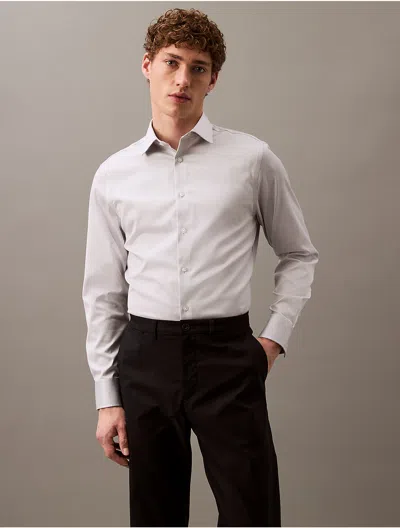 Calvin Klein Men's Refined Slim Stretch Button-down Shirt In Black