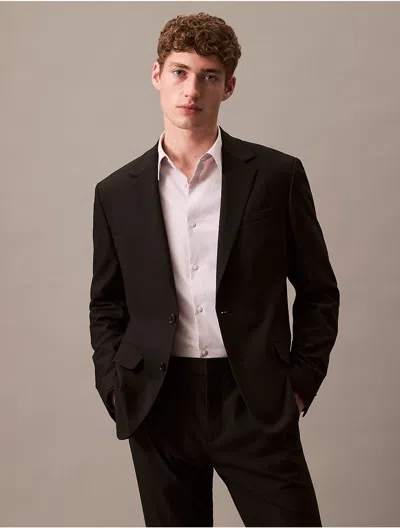 Calvin Klein Men's Refined Stretch Blazer In Black