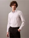 Calvin Klein Men's Refined Stretch Micro Stripe Classic Button-down Shirt In Gray