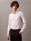 Calvin Klein Men's Refined Stretch Micro Stripe Classic Button-down Shirt In Ash