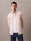Calvin Klein Men's Refined Stretch Micro Stripe Classic Button-down Shirt In Tigers Eye