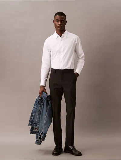 Calvin Klein Men's Refined Stretch Slim Pants In Black