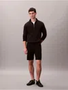 Calvin Klein Men's Refined Stretch Tailored Shorts In Black