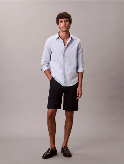 Calvin Klein Men's Refined Stretch Tailored Shorts In Blue