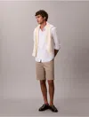 Calvin Klein Men's Refined Stretch Tailored Shorts In Brown