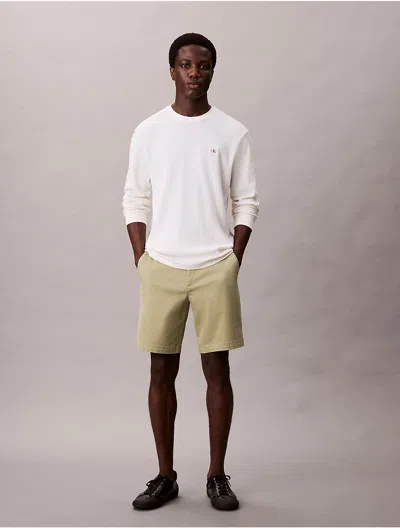 Calvin Klein Men's Refined Stretch Tailored Shorts In Green