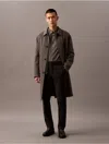 Calvin Klein Men's Refined Wool Blend Slim Trouser In Black Beauty
