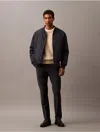 Calvin Klein Men's Refined Wool Blend Slim Trouser In Dark Sapphire
