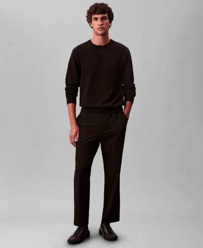Calvin Klein Men's Regular Fit Elastic Jogger Pants In Brown