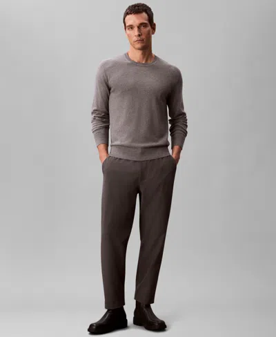 Calvin Klein Men's Regular Fit Elastic Jogger Pants In Gray