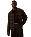 Calvin Klein Check Zip Jacket In Brown