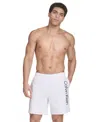 Calvin Klein Men's Regular-fit Quick-dry 5" Swim Trunks With Compression Short Liner In White