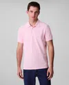 Calvin Klein Men's Regular-fit Smooth Cotton Monogram Logo Polo Shirt In Pink