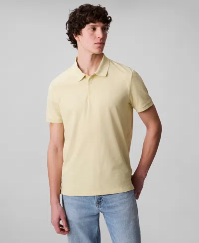 Calvin Klein Men's Regular-fit Smooth Cotton Monogram Logo Polo Shirt In Brown