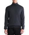 Calvin Klein Mens Solid Knit Turtleneck Sweater In Vulcan