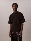 Calvin Klein Men's Relaxed Cotton Silk Tee In Brown